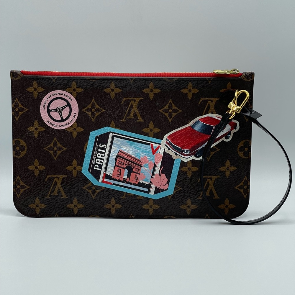 Louis Vuitton World Tour Stickers Neverfull Pochette Clutch Wristlet Pouch Rare - Picture 2 of 12